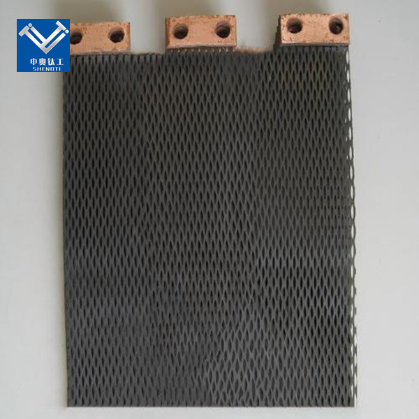 Titanium anode for fruit and vegetable cleaning machine